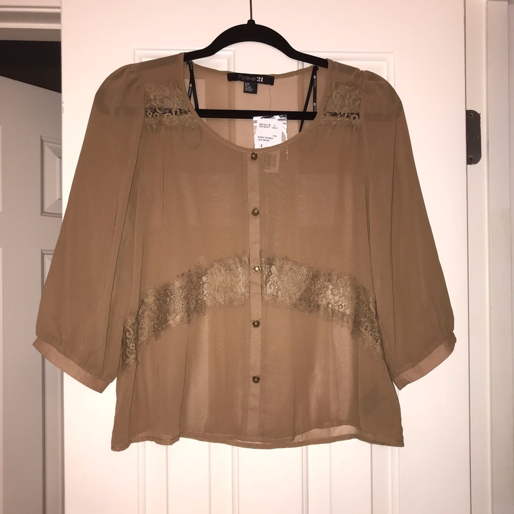 🌷Sale l Forever 21 Brown top
